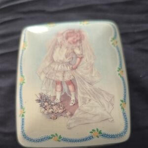 Hamilton Decorative Ceramic Tile with Pastel Illustration